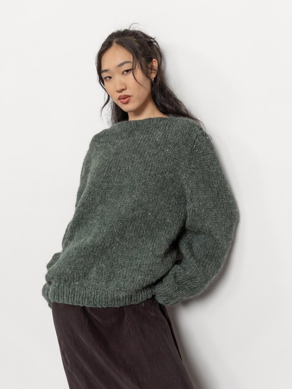 OVERSIZED Sweater Chunky Knit Jumper Fuzzy, Medium Large